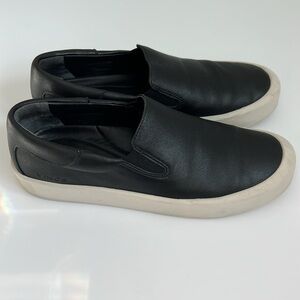 VINCE Ginelle slip on sneakers black leather 6.5M